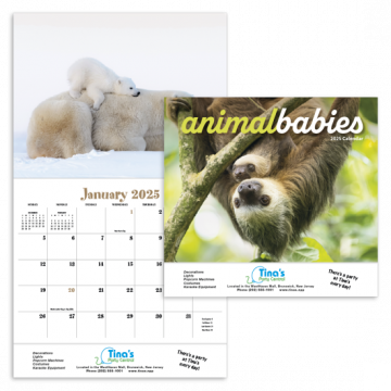 Animal Babies Appointment Wall Calendar - Stapled